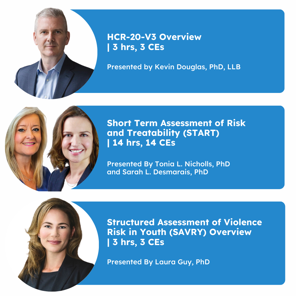 50% Off a Bundle of Three Violence Risk Assessment Trainings