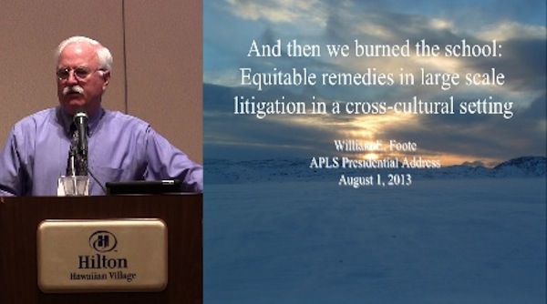 AP-LS Presidential Address 2013 by Dr. Bill Foote (Video)