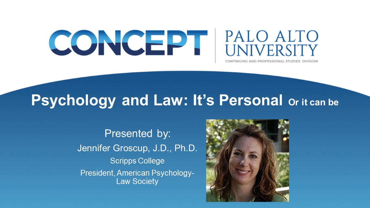 Dr. Jennifer Groscup presents her Presidential Address at the American Psychology-Law Society meeting (video)